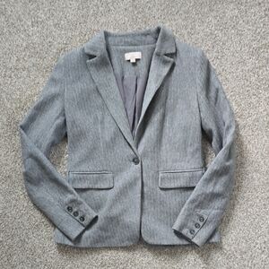 Loft Size 2 Blazer Jacket Business Casual Gray